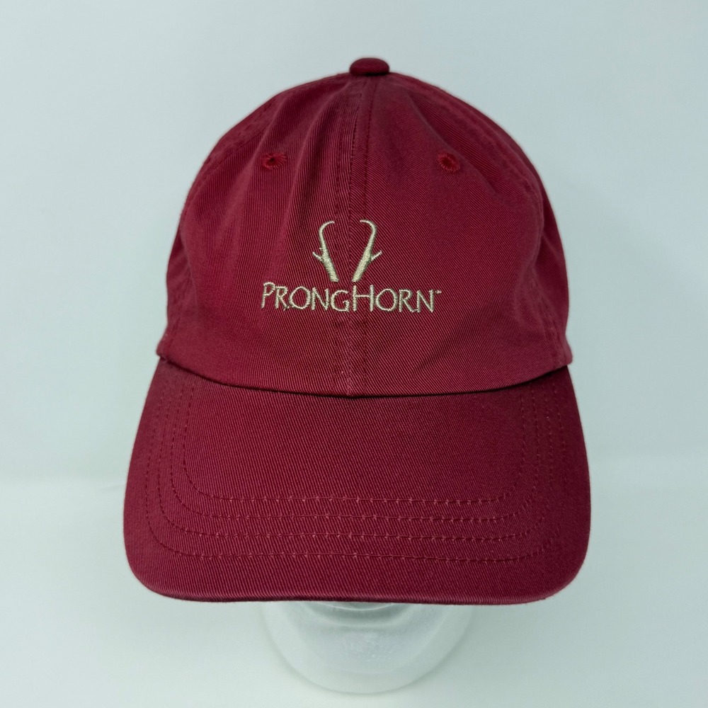 Pronghorn Golf Course OR Burgundy Cotton Adjustable Strapback Baseball Hat Cap